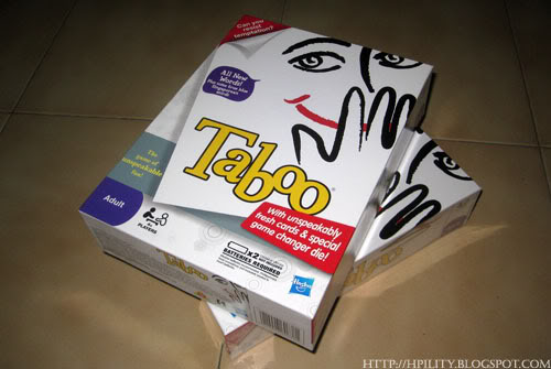 Hasbro Singapore Taboo Game and Blog Giveaway on Taboo Game Set