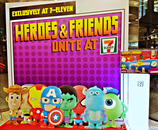 7-Eleven Marvel heroes and Disney Pixar characters figurines